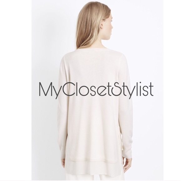 VINCE Cashmere Silk Sweater $295 V-neck Top NWT XS & XXS Choice - Picture 5 of 7